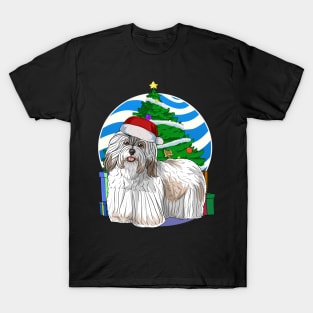 Havanese Dog Cute Santa Christmas Gift T-Shirt